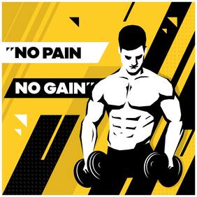 5 Ace No Pain No Gain B Quotation Wall Sticker Paper Poster Quotation Assorted Paper Set Of 1