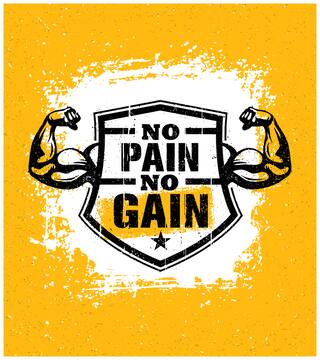5 Ace No Pain No Gain New Quotation Wall Sticker Paper Poster Quotation Assorted Paper Set Of 1