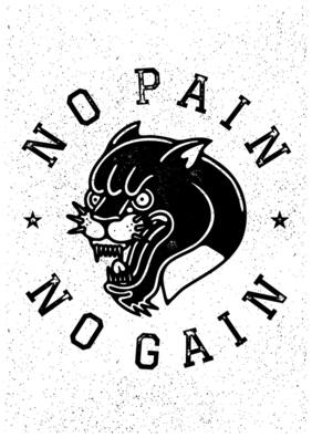 5 Ace No Pain No Gain Wall Sticker Paper Poster