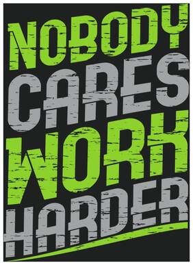 5 Ace Nobody Cares Wall Sticker Paper Poster
