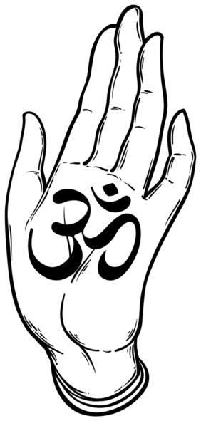 5 Ace Om With Hands Wall Sticker Paper Poster