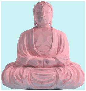 5 Ace Pink Buddha Wall Sticker Paper Poster