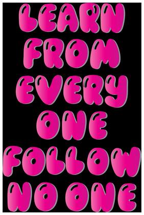 5 Ace Pink Learn From Wall Sticker Paper Poster