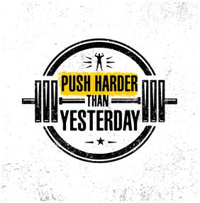 5 Ace Push Harder Than Yesterday Wall Sticker Paper Poster