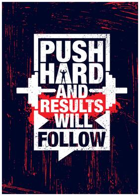 5 Ace Push Hard And Quote Paper Poster