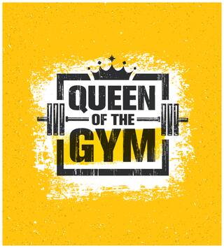5 Ace Queen Of The Gym Quotation Wall Sticker Paper Poster Quotation Assorted Paper Set Of 1