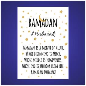 5 Ace Ramamadan Mubarak Islamic Wall Sticker Paper Poster Reglious Assorted Paper Set Of 1