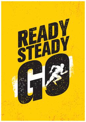 5 Ace Ready Steady Go Wall Sticker Paper Poster