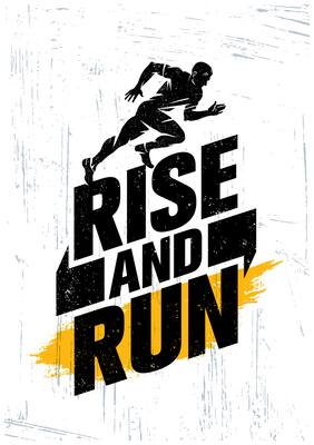 5 Ace Rise And Run New Quotation Wall Sticker Paper Poster Quotation Assorted Paper Set Of 1