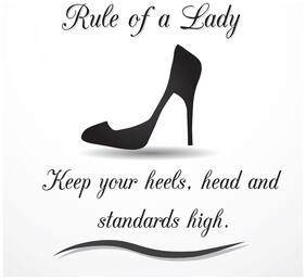 5 Ace Rule Of A Lady Quote Paper Poster