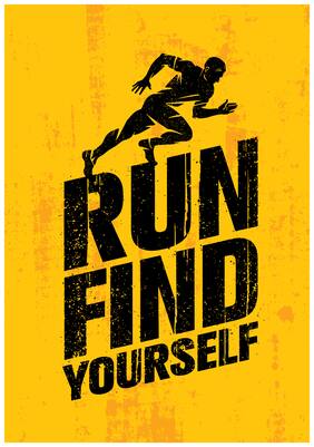 5 Ace Run Find Yourself Wall Sticker Paper Poster