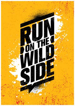5 Ace Run On The Wild Quotation Wall Sticker Paper Poster Quotation Assorted Paper Set Of 1