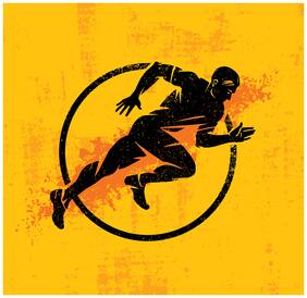 5 Ace Runing Man Paper Poster