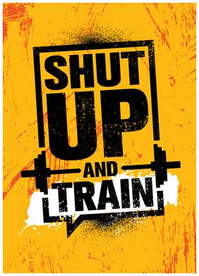 5 Ace Shut Up Quotation Wall Sticker Paper Poster Quotation Assorted Paper Set Of 1
