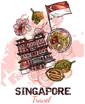 5 Ace Singapore Wall Sticker Paper Poster