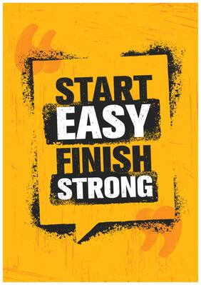 5 Ace Start Easy Finish Strong New Paper Poster