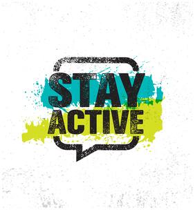 5 Ace Stay Active Motivational,Office Quotes Inspirational Paper Poster