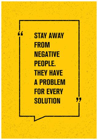 5 Ace Stay Away From Negative Wall Sticker Paper Poster