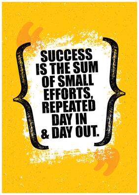 5 Ace Success Is The Sum Wall Sticker Paper Poster