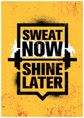5 Ace Sweat Now Shine Later Wall Sticker Paper Poster