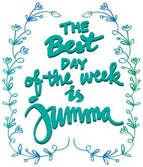 5 Ace The Best Day Of The Week Is Jumma Islamic Wall Sticker Paper Poster Reglious Assorted Paper Set Of 1
