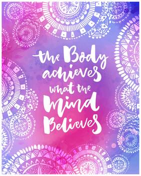 5 Ace The Body Quotation Wall Sticker Paper Poster Quotation Assorted Paper Set Of 1