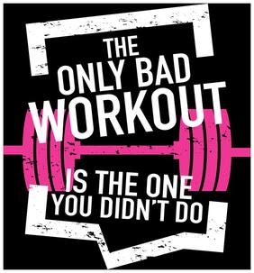 5 Ace The Only Bad Workout Quotation Wall Sticker Paper Poster Quotation Assorted Paper Set Of 1
