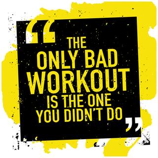 5 Ace The Only Bad Workout Is The Quotation Wall Sticker Paper Poster Quotation Assorted Paper Set Of 1