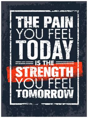 5 Ace The Pain You Feel Quotation Wall Sticker Paper Poster Quotation Assorted Paper Set Of 1