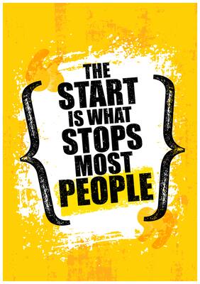 5 Ace The Start Is What Quotation Wall Sticker Paper Poster Quotation Assorted Paper Set Of 1