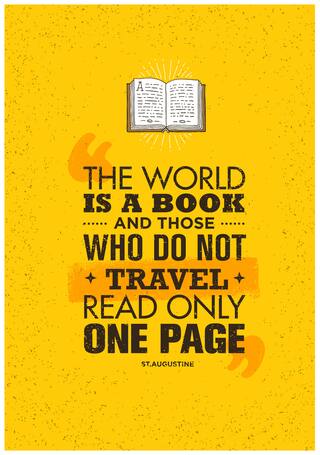 5 Ace The World Is A Book Quote Paper Poster