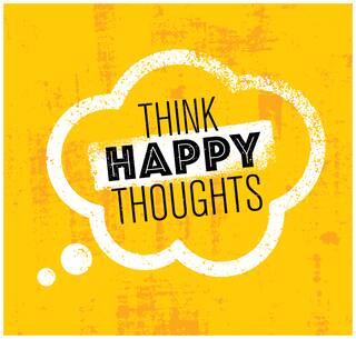 5 Ace Think Happy Thoughts Paper Poster