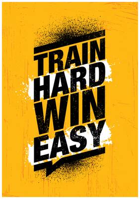 5 Ace Train Hard Win Easy Wall Sticker Paper Poster