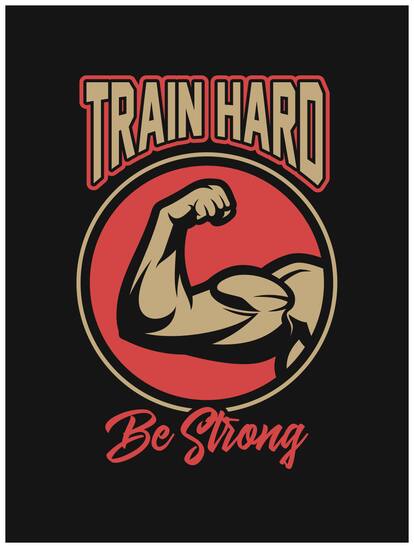 5 Ace Train Hard Be Strong Wall Sticker Paper Poster