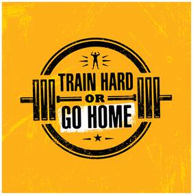 5 Ace Train Hard Or Go Home Quotation Wall Sticker Paper Poster Quotation Assorted Paper Set Of 1