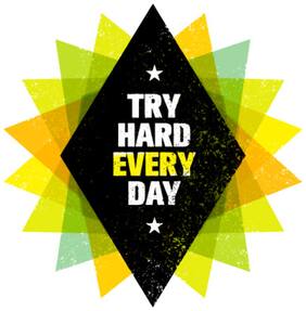 5 Ace Try Hard Every Day New Paper Poster