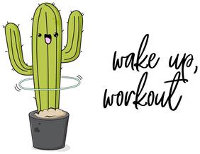 5 Ace Wake Up Workout Quotation Wall Sticker Paper Poster Quotation Assorted Paper Set Of 1