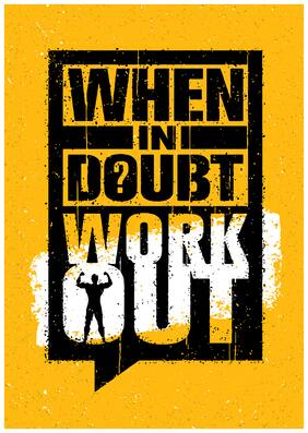 5 Ace When In Doubt Quotation Wall Sticker Paper Poster Quotation Assorted Paper Set Of 1