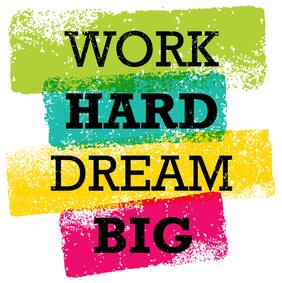 5 Ace Work Hard Drean Big Wall Sticker Paper Poster