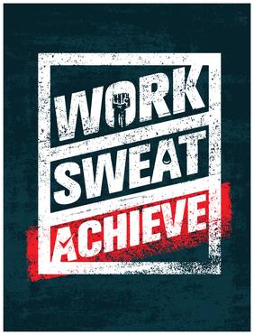 5 Ace Work Sweat Achieve Wall Sticker Paper Poster