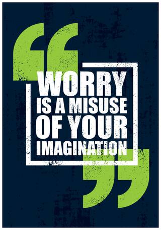5 Ace Worry Is A Misuse Motivational,Office Quotes Inspirational Paper Poster