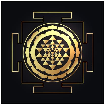 5 Ace Yantra Wall Sticker Paper Poster