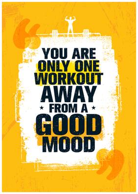 5 Ace You Are Only Workout Quotation Wall Sticker Paper Poster Quotation Assorted Paper Set Of 1