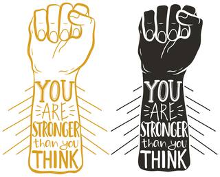 5 Ace You Are Stronger Than You Think Wall Sticker Paper Poster