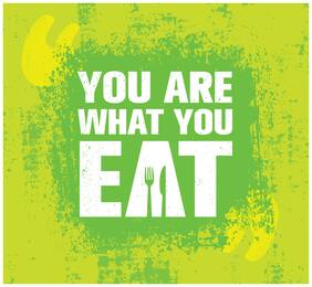 5 Ace You Are What You Eat Motivational,Office Quotes Inspirational Paper Poster