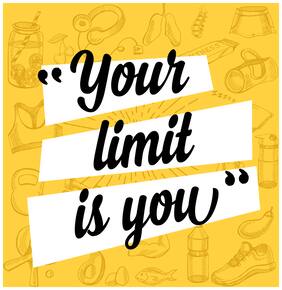 5 Ace Your Limit Is You Quotation Wall Sticker Paper Poster Quotation Assorted Paper Set Of 1