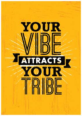 5 Ace Your Vibe Attracts Your Wall Sticker Paper Poster