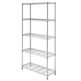 Buy 5 Layer Metal Storage Racks Chrome Plated Iron Shelf Kitchen