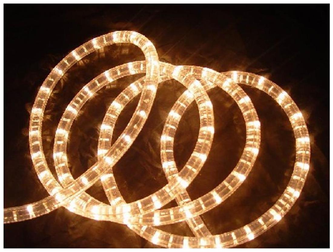 

5 m Warm White LED Rope Light Rice Light with Adapter
