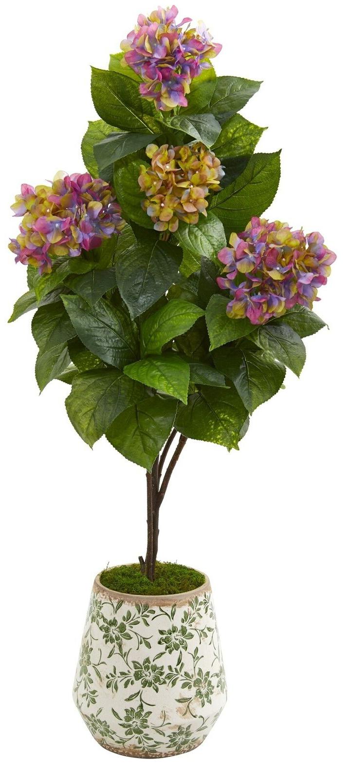 

50 Hydrangea Artificial Plant in Decorative Planter
